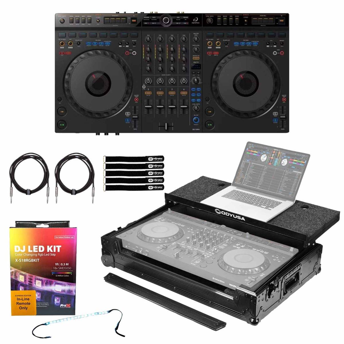 AlphaTheta DDJ-GRV6 Controller with Black Flight Case Pack