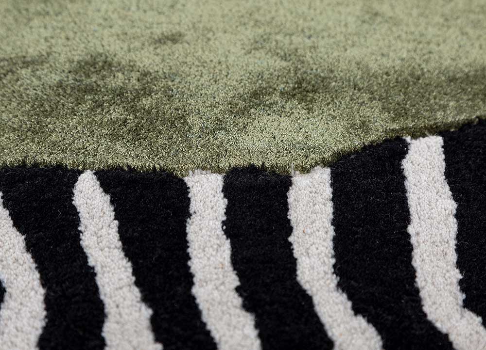 Adrift Grey & Black Hand Tufted Wool & Viscose Rugs - Tra-15223