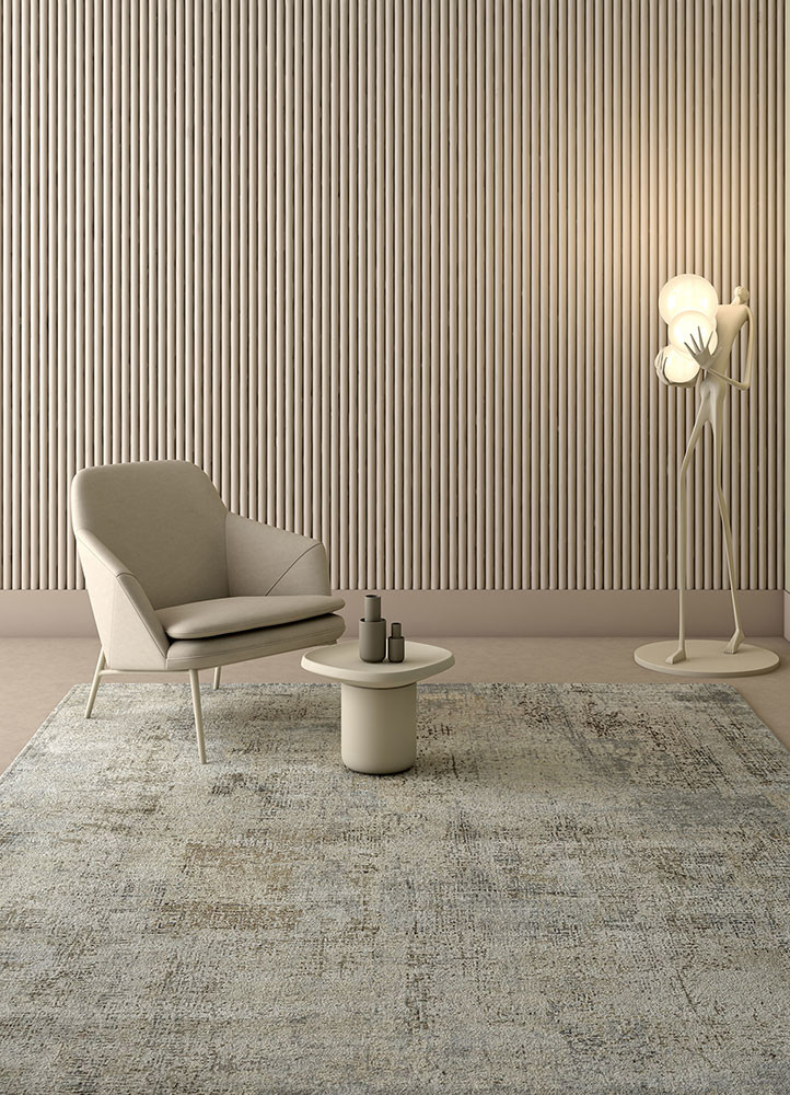 Uvenuti Ivory Hand Knotted Wool & Bamboo Silk Rugs - Lrb-1502