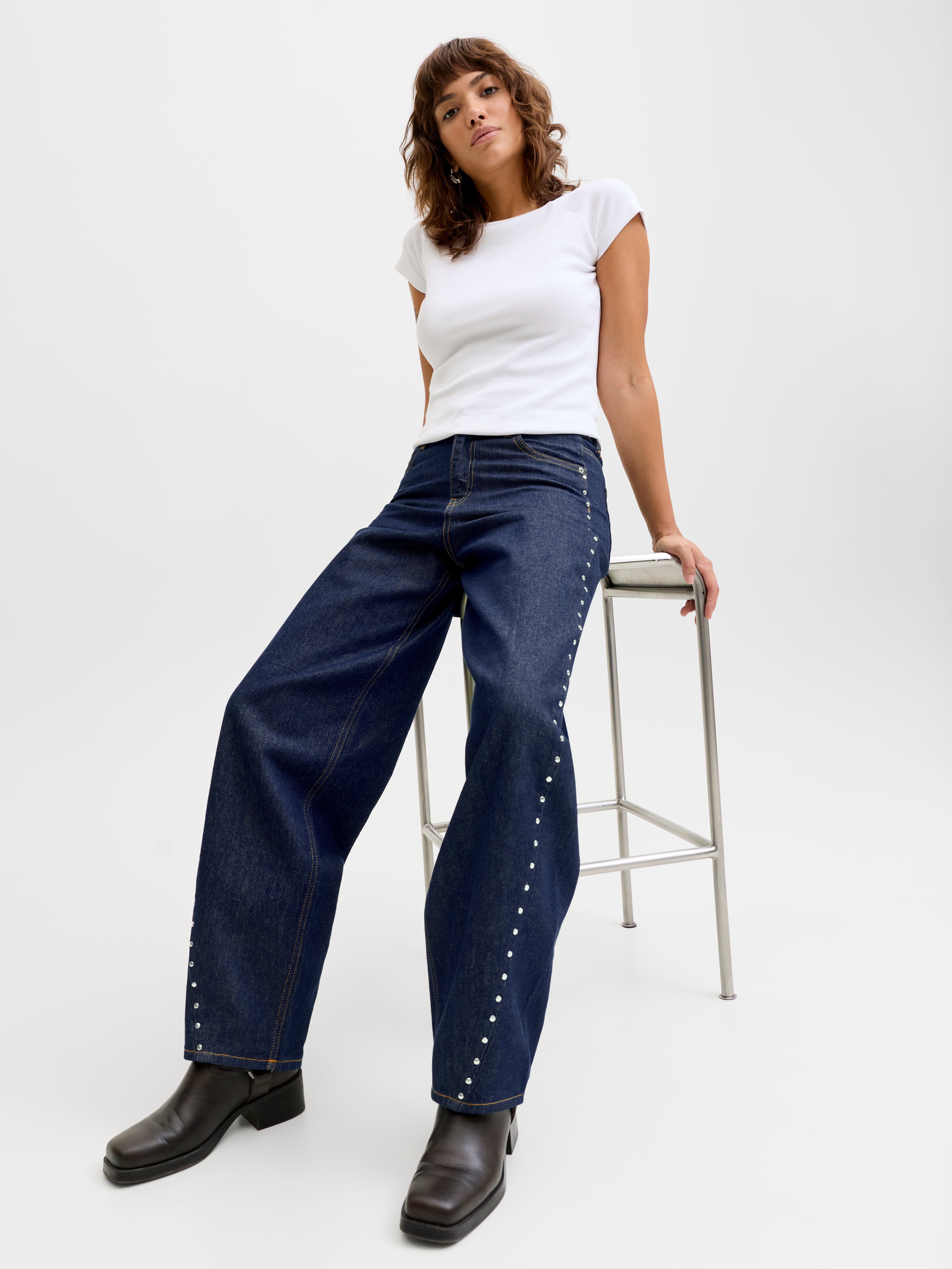 JXFUJI IVY BARREL MW JEANS R295 DNM | Dark Blue | JJXX®