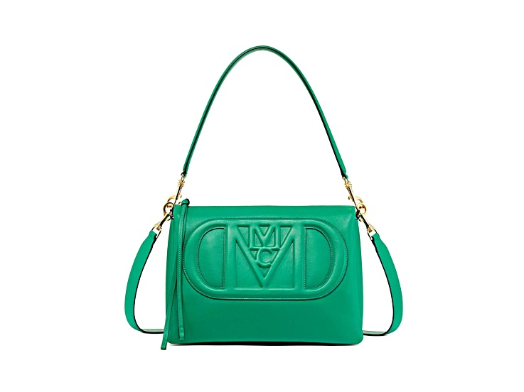 MCM Mode Travia Medium Leather Crossbody Shoulder Bag with