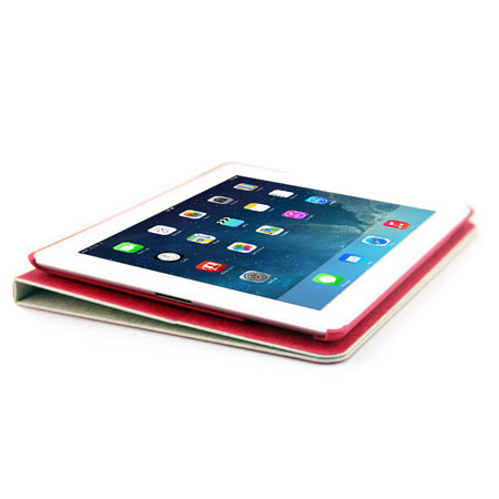 L.LA Case and Stand for iPad Air - White / Red