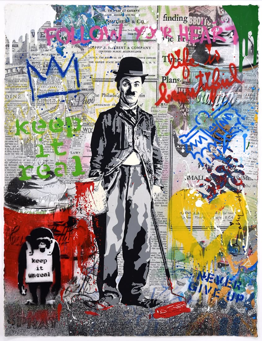 Mr. Brainwash, Chaplin, 2023, Silkscreen (S)
