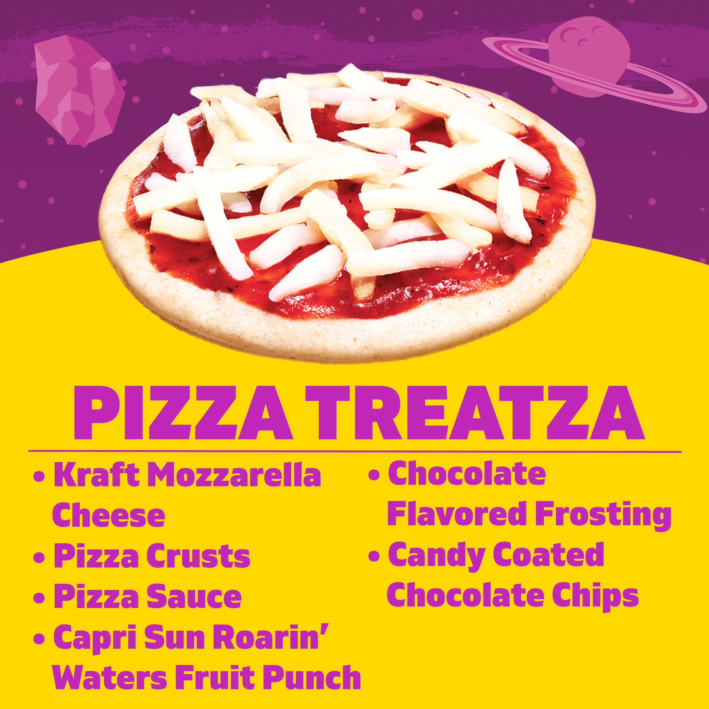 Pizza Treatza with Capri Sun Roarin' Waters Fruit Punch Fun Pack