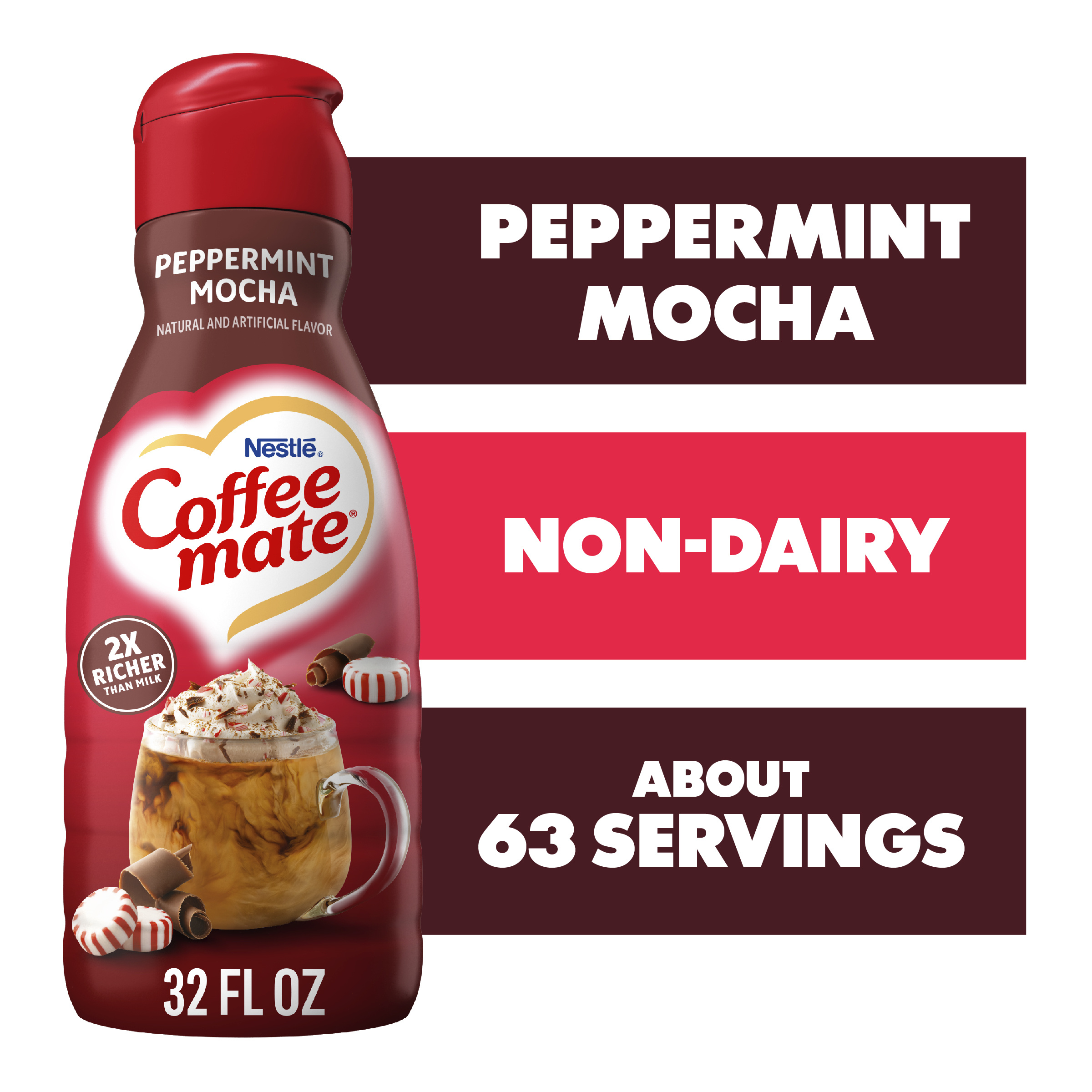Coffee mate Peppermint Mocha Flavored Coffee Creamer, Non-Dairy