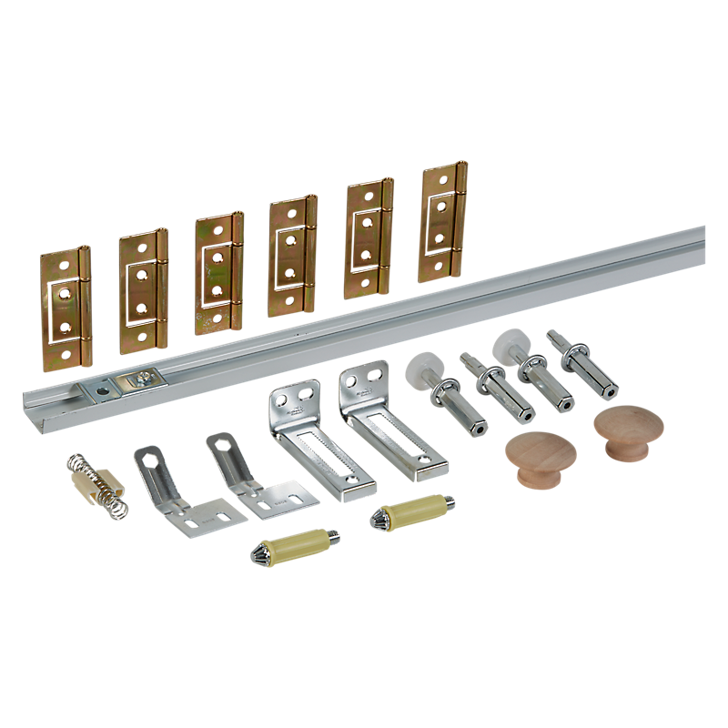 Folding Door Hardware Set - White N343-723 | National Hardware