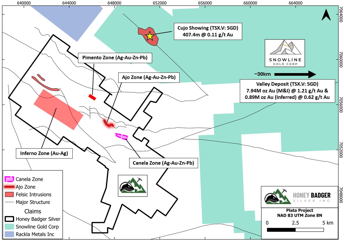 Honey Badger Silver Identifies Two New Zones: Inferno and Pimento