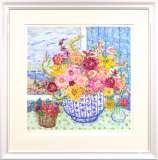 レスリー・セイヤー「イン・ザ・ガーデン」シルクスクリーン :: 絵画