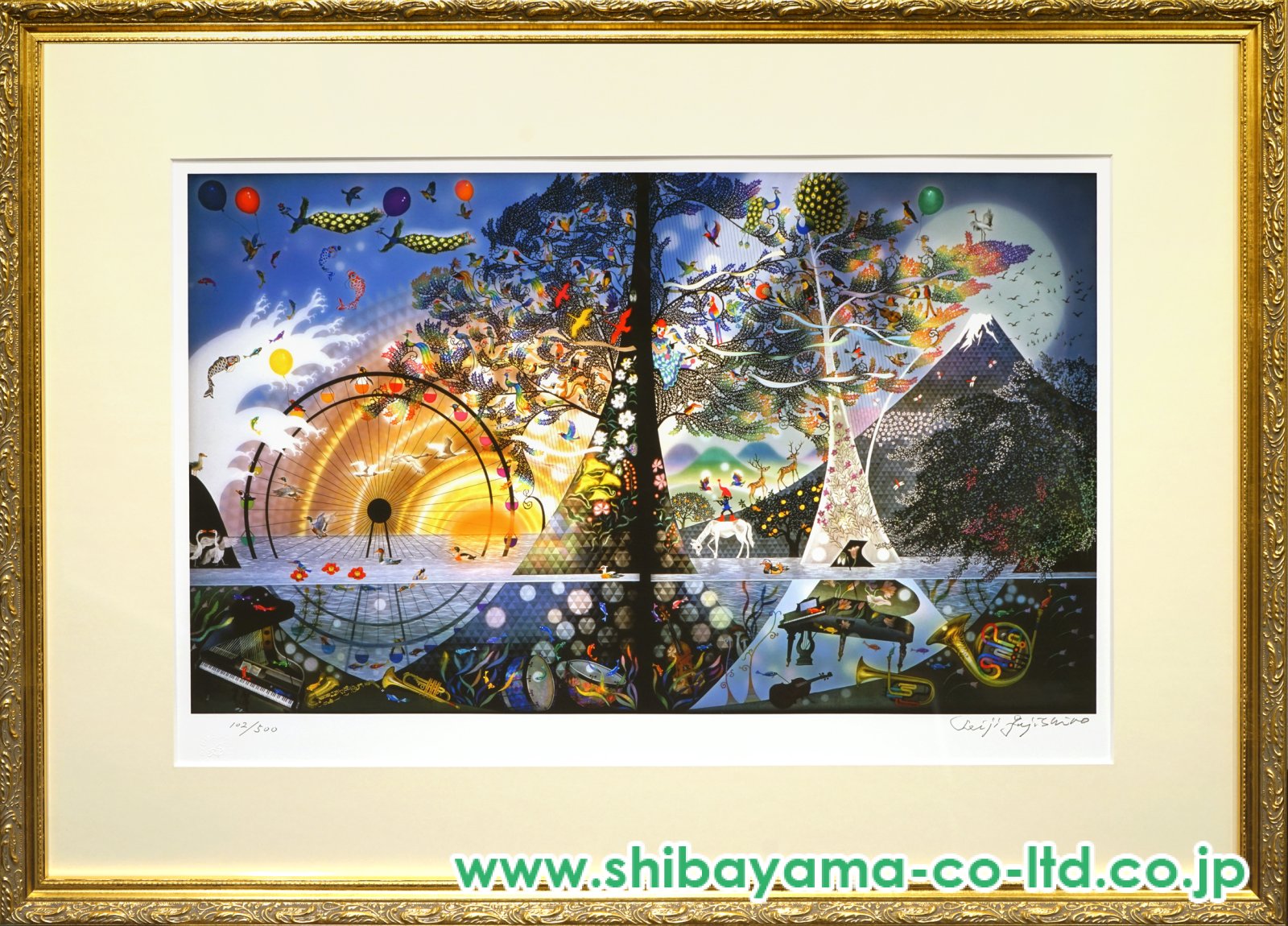 藤城清治「生命讃歌」セリグラフ :: 絵画買取・販売 - シバヤマ