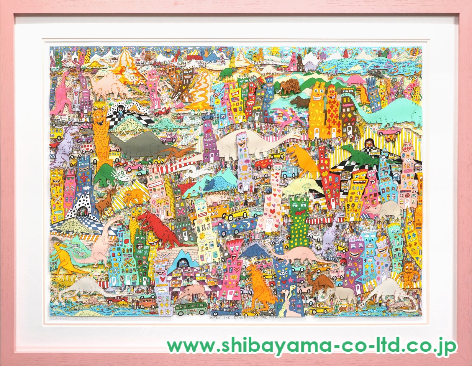 ジェームス・リジィ「when the dinosaurs return」3Dシルクスクリーン