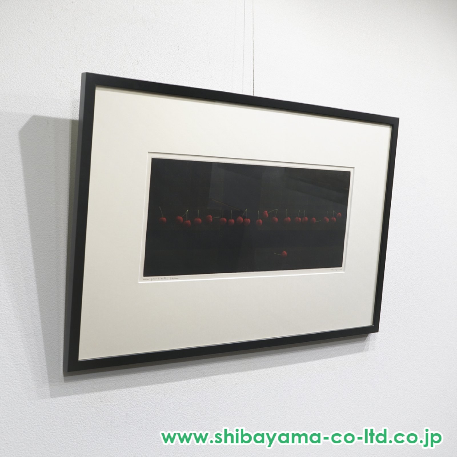 浜口陽三「19と1つのさくらんぼ」カラーエッチング :: 絵画買取・販売