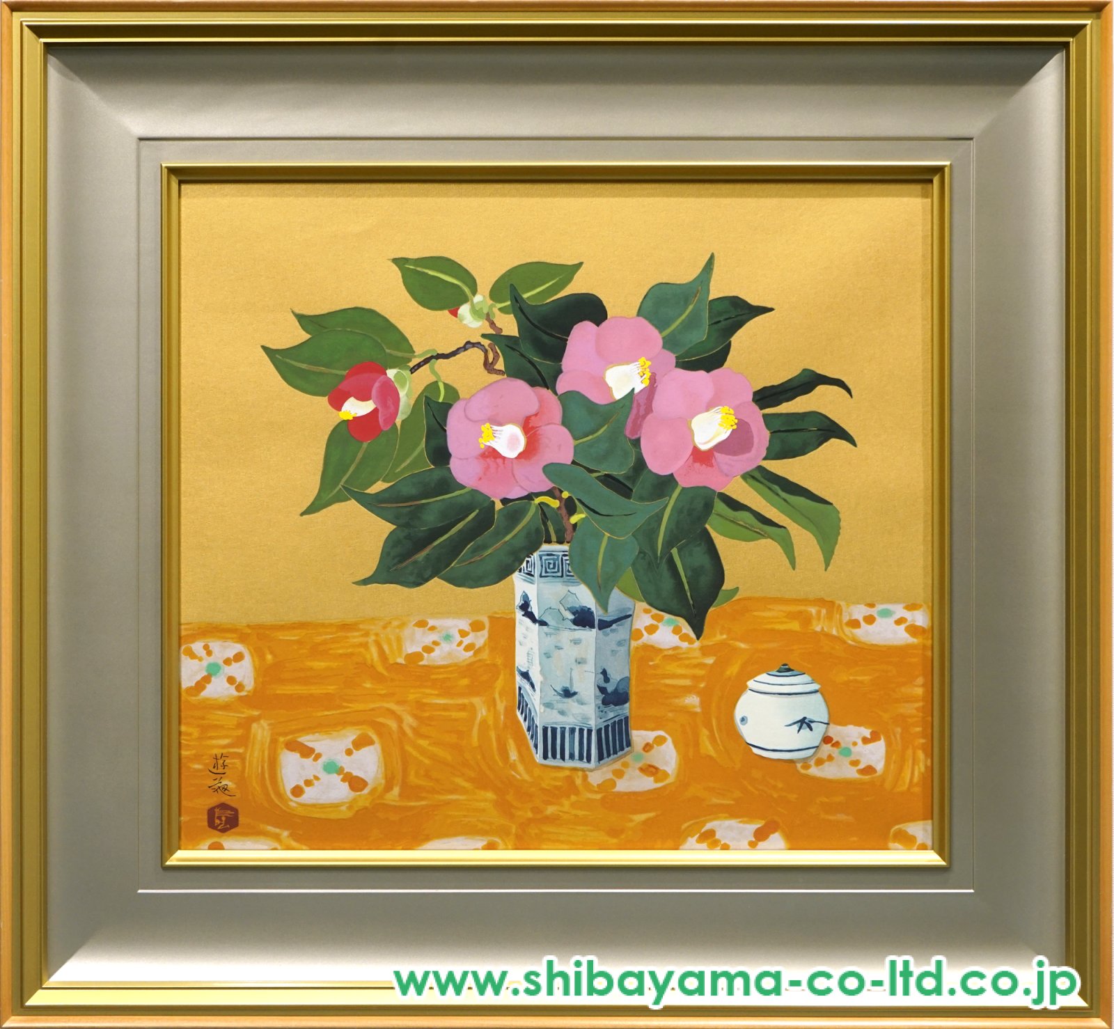 小倉遊亀「椿」木版画 :: 絵画買取・販売 - シバヤマ