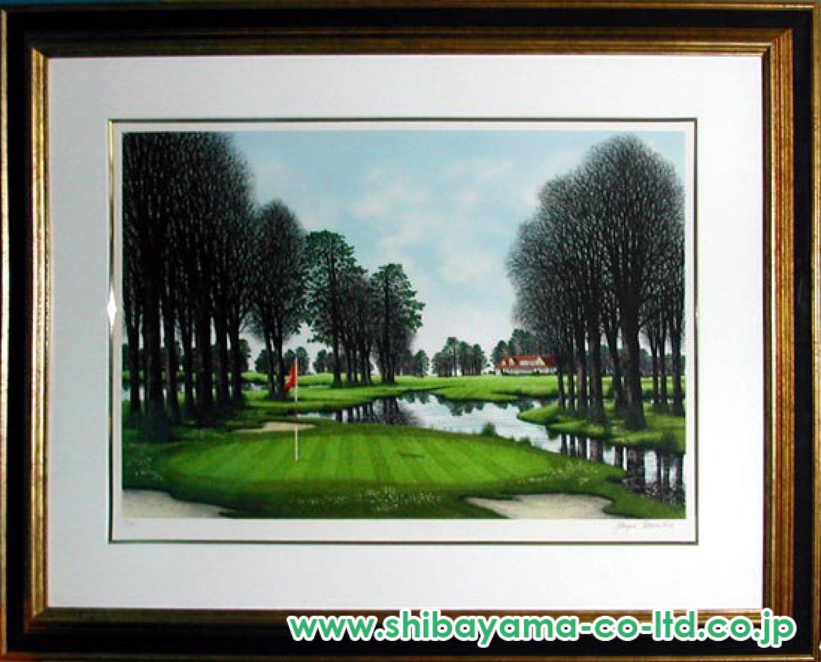 ジャック・デペルト「ベルリーフゴルフ場17番ホール」リトグラフ