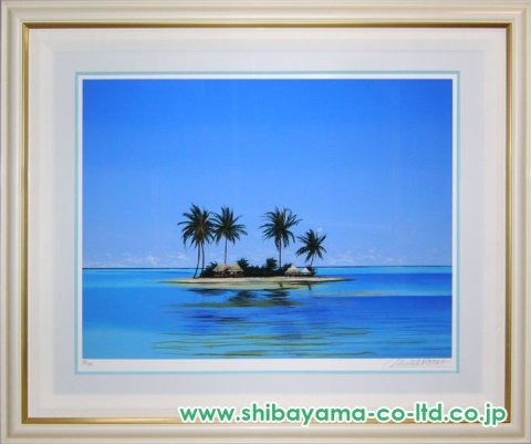 ミッシェル・バテュ「常夏の島」シルクスクリーン :: 絵画買取・販売