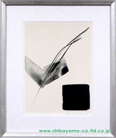 篠田桃紅 リトグラフ Quest 54/95 1993年制作 篠田桃紅 リトグラフ