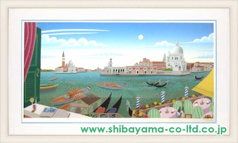 トーマス・マックナイト「Venetian Lagoon」シルクスクリーン :: 絵画