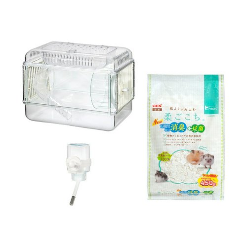GEX クリアフロント30飼育セット(ケージ&敷材&給水器) ドワーフ
