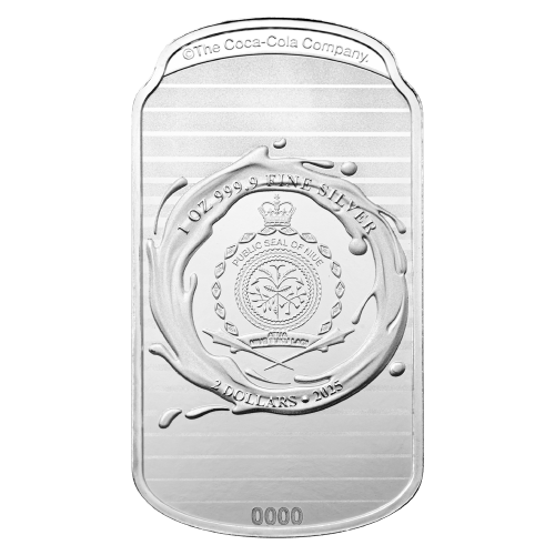 1 oz 2025 40th Anniversary Cherry Coke Colourized Can Shaped