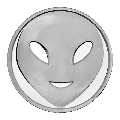 1 oz Alien Emoji Silver Round | Silvertowne Mint | Silver Gold Bull US