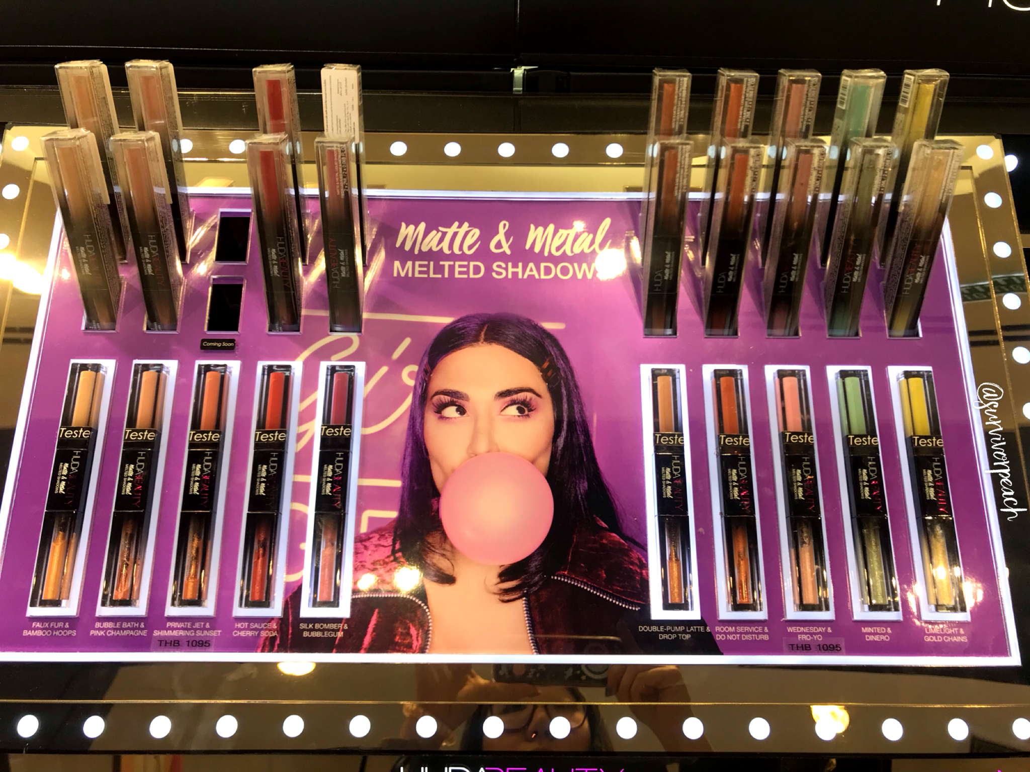 Huda Beauty Matte & Metal Melted Shadow swatches — Survivorpeach