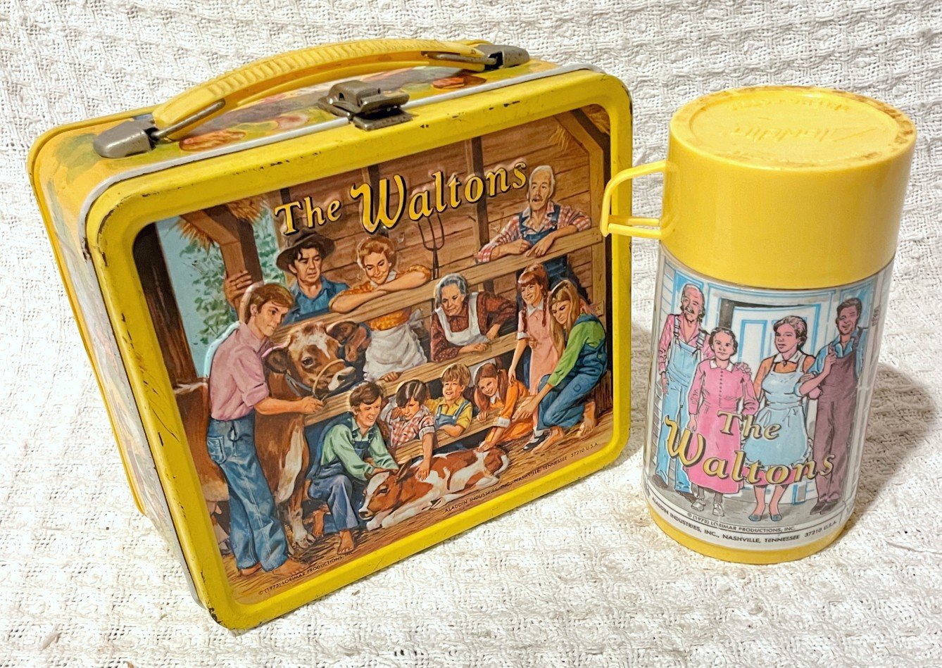 1973 Aladdin The Waltons Lunch Box & Thermos — Tobias Toys & Trains