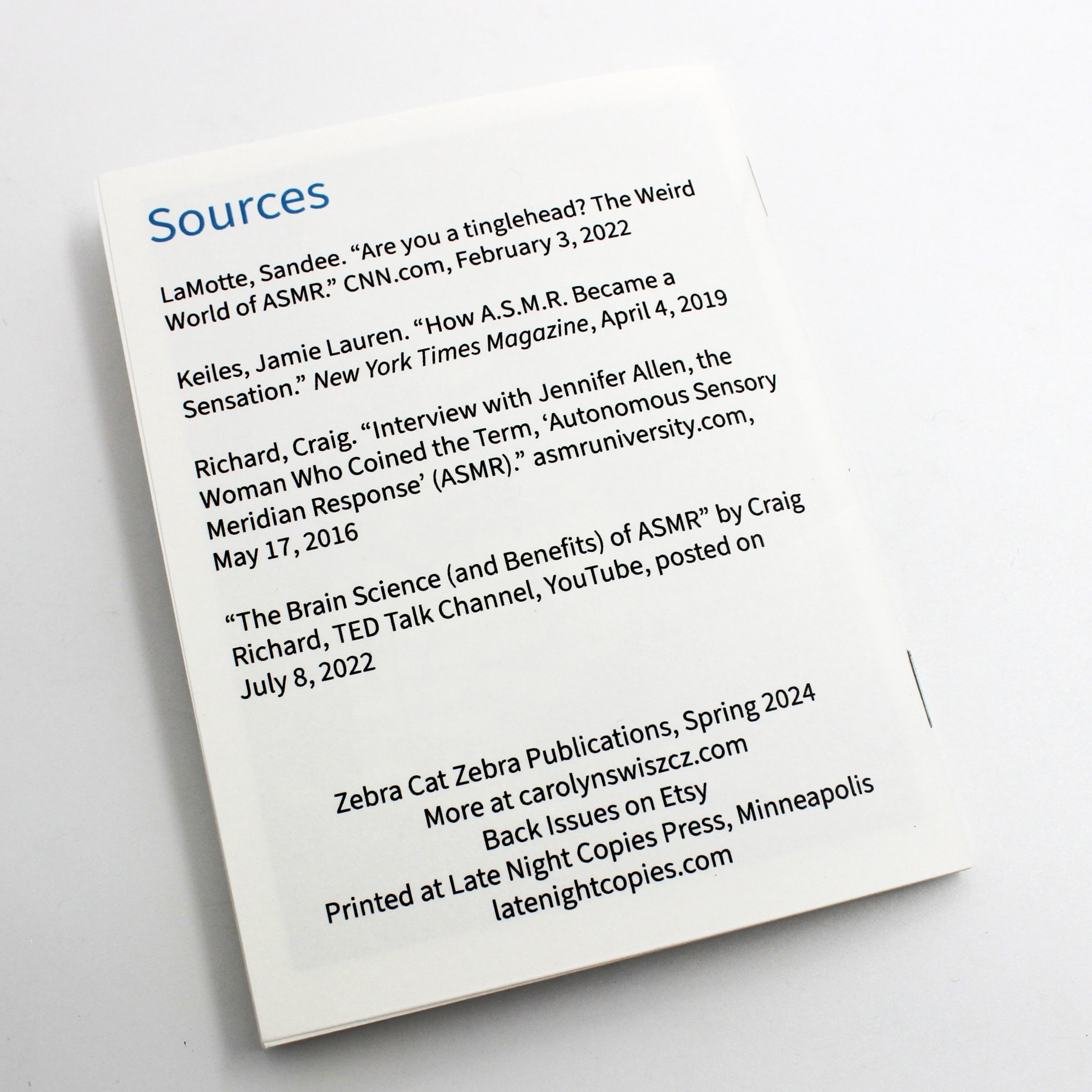 Mini Zines by Sarah Evenson — Minnesota Center for Book Arts