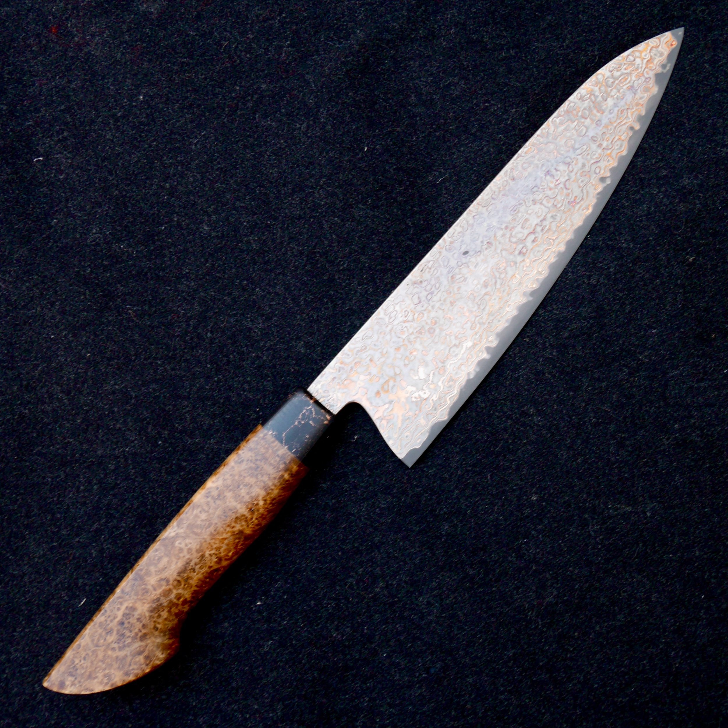 7” Santoku - Shuminagashi & Mokume — Moss Rock Cutlery