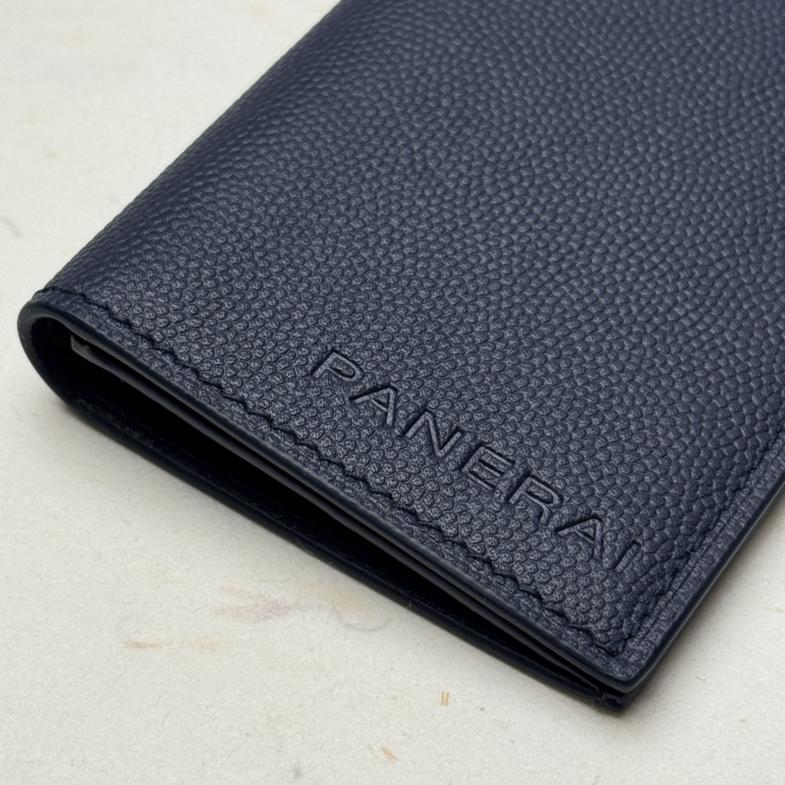 Panerai Navy Leather Card Holder – Italian-Made Luxury Wallet
