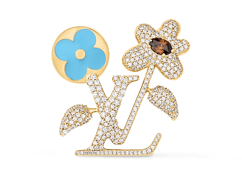 Louis Vuitton by Tyler, the Creator LV Blooming Brooch Gold-color