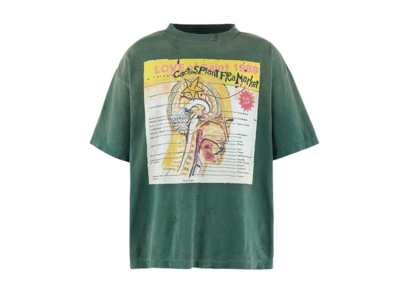 Saint Michael x Cactus Plant Flea Market LOVE OF SNT Tee Green