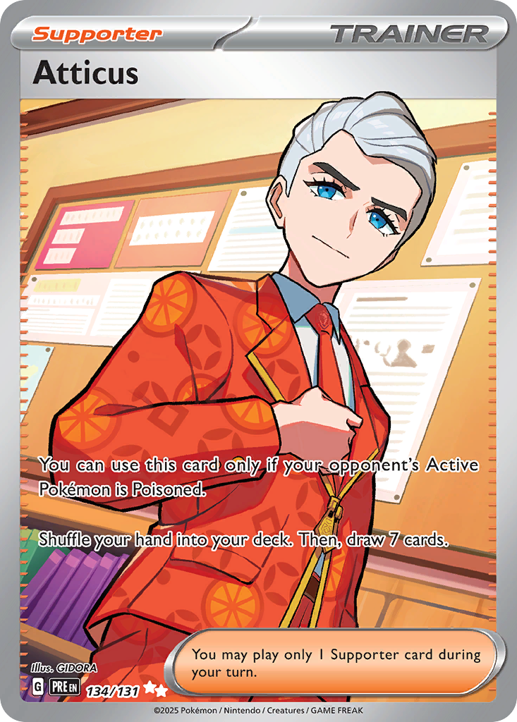 Atticus #134 - Prismatic Evolutions Card List - Pokemon TCG