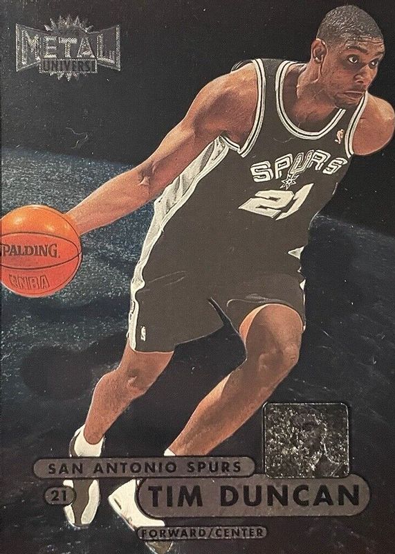 Tim Duncan 1997 Metal Universe Championship #72 Base Price Guide