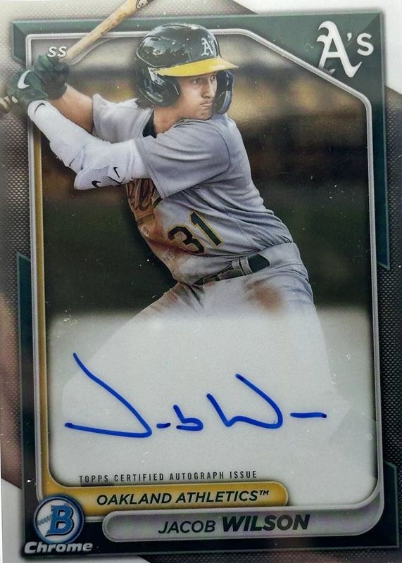 Jacob Wilson 2024 Bowman #CPA-JWI Chrome Prospect Auto Price Guide