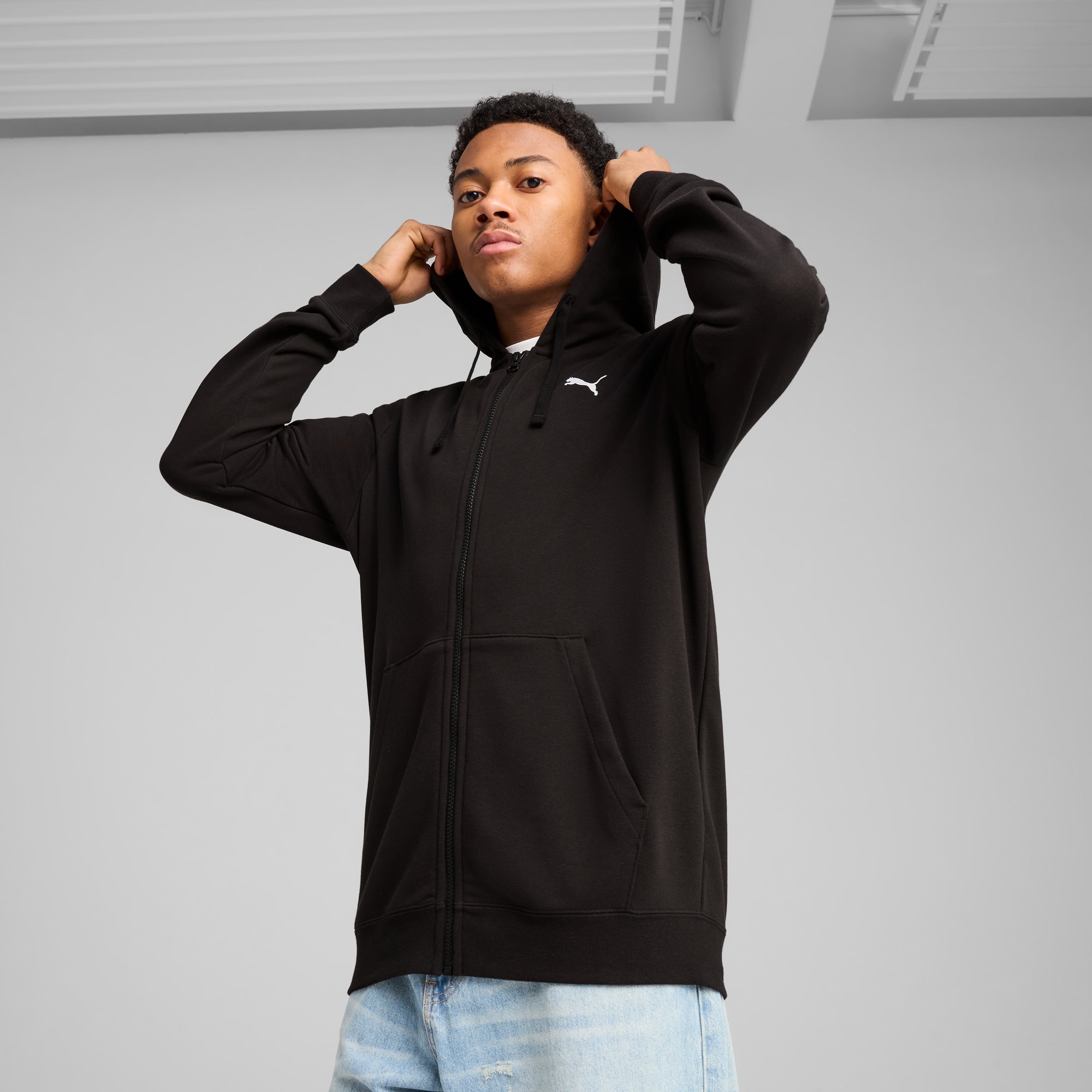 Essentials French Terry Men's Full-Zip Hoodie | PUMA