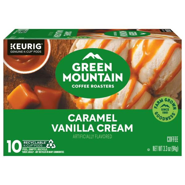 Green Mountain Coffee Roasters K-Cup Pods Caramel Vanilla Cream