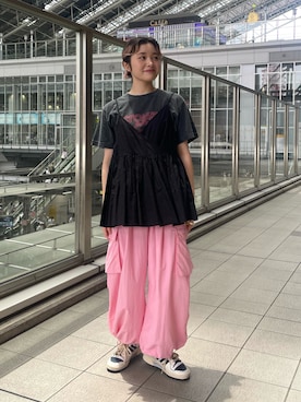 BEAMS BOY / コットンリネン カシュクール キャミソールブラウスを使っ