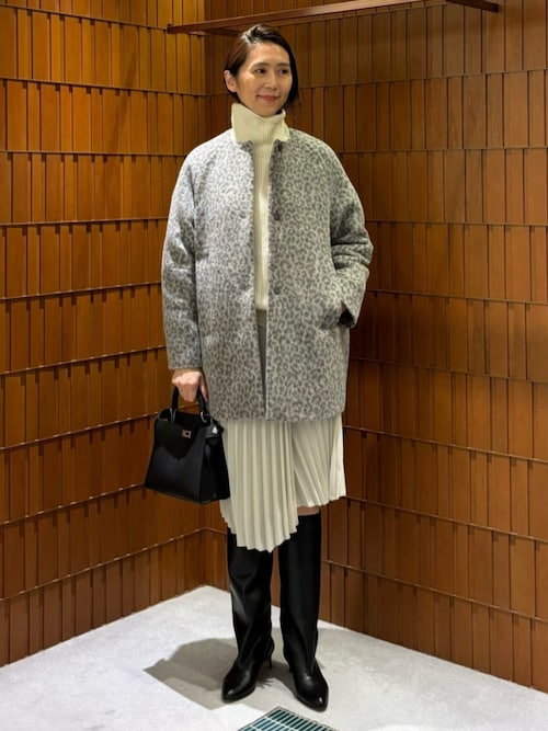 セール】アニマルシャギー ノーカラーコクーンコート（ノーカラー