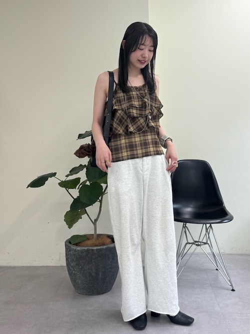 セール】チェックフリルキャミ（キャミソール）｜mystic（ミスティック