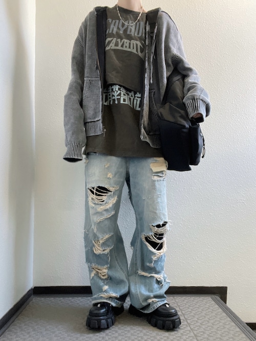 セール】ハードダメージ加工デニムパンツ NZK6075 【MASONPRINCE