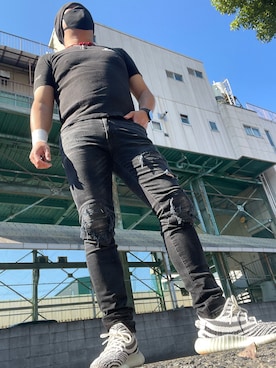 AMIRI Mx1 Skinny-Fit Leather-Panelled Distressed Stretch-Denim