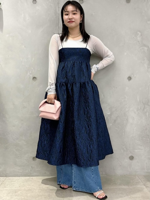 セール】【VISDRESS】ふくれジャガードフレアワンピース【洗える