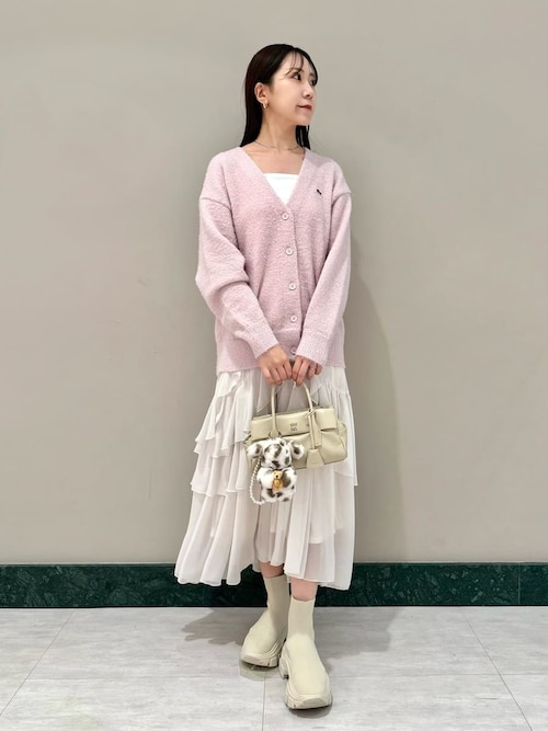 セール】LACOSTE/ラメニットカーディガン（カーディガン/ボレロ