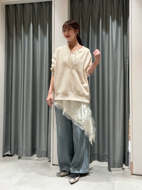 セール】ショート丈アシメレースキャミ（シャツ/ブラウス）｜DouDou