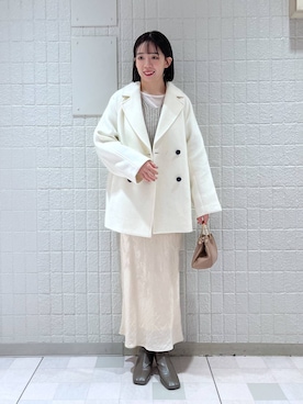 スーパー100メルトンジャケットコートを使った人気ファッション