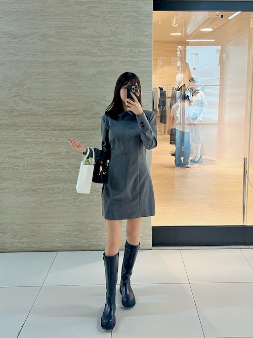 Imogen イモージェン サイドバックルチャンキーロングブーツ（ブーツ