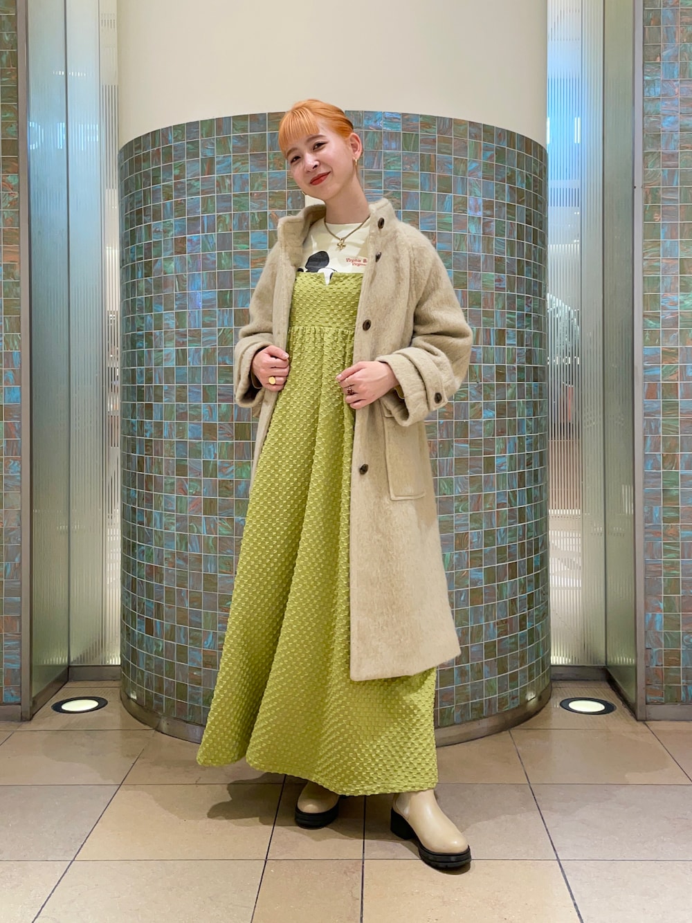 Ray BEAMS / シャギー スタンドカラー コートを使った人気ファッション