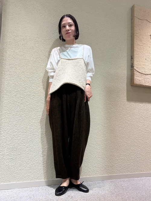 アルパカウールブークレニットキャミソール（ニット/セーター）｜か