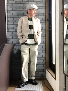 FREEWHEELERSのキャスケット（ホワイト系）を使ったメンズ人気