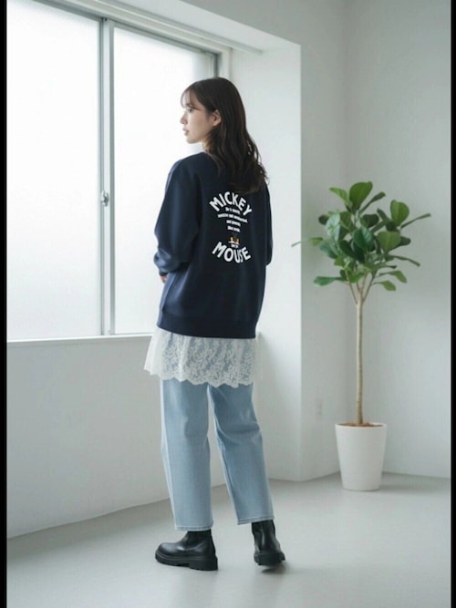 セール】2026SS Disney/ディズニー ミッキー カレッジ バックプリント