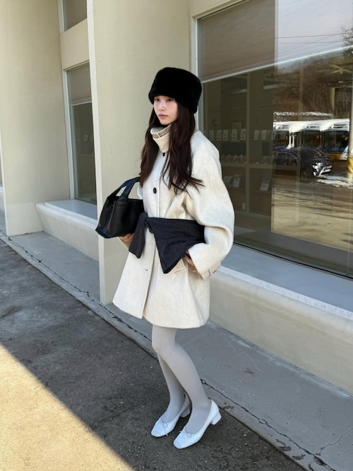 GENERAL IDEA】ウールバルマカンハーフコート / WOOL BALMACAN HALF